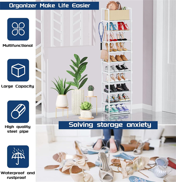Shoe rack without cover